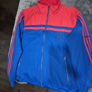 Adidas Vintage 83-C Track Jacket Blue and Red Track Jacket